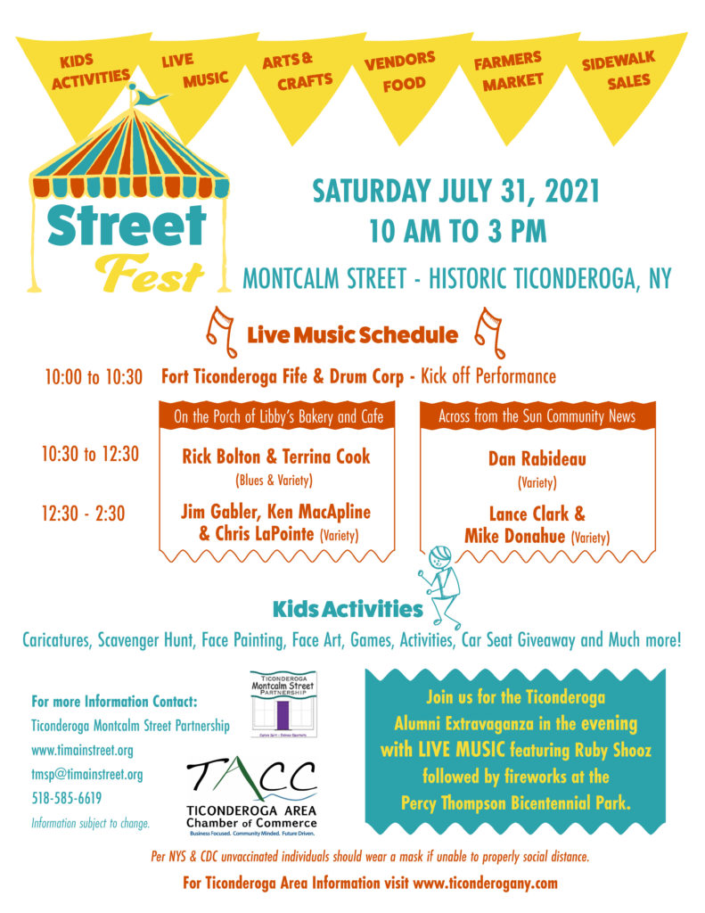 Ticonderoga Area Chamber of Commerce | 12th Annual StreetFest – A Must ...