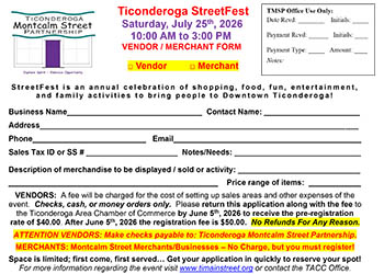 streetFest Vendor Form